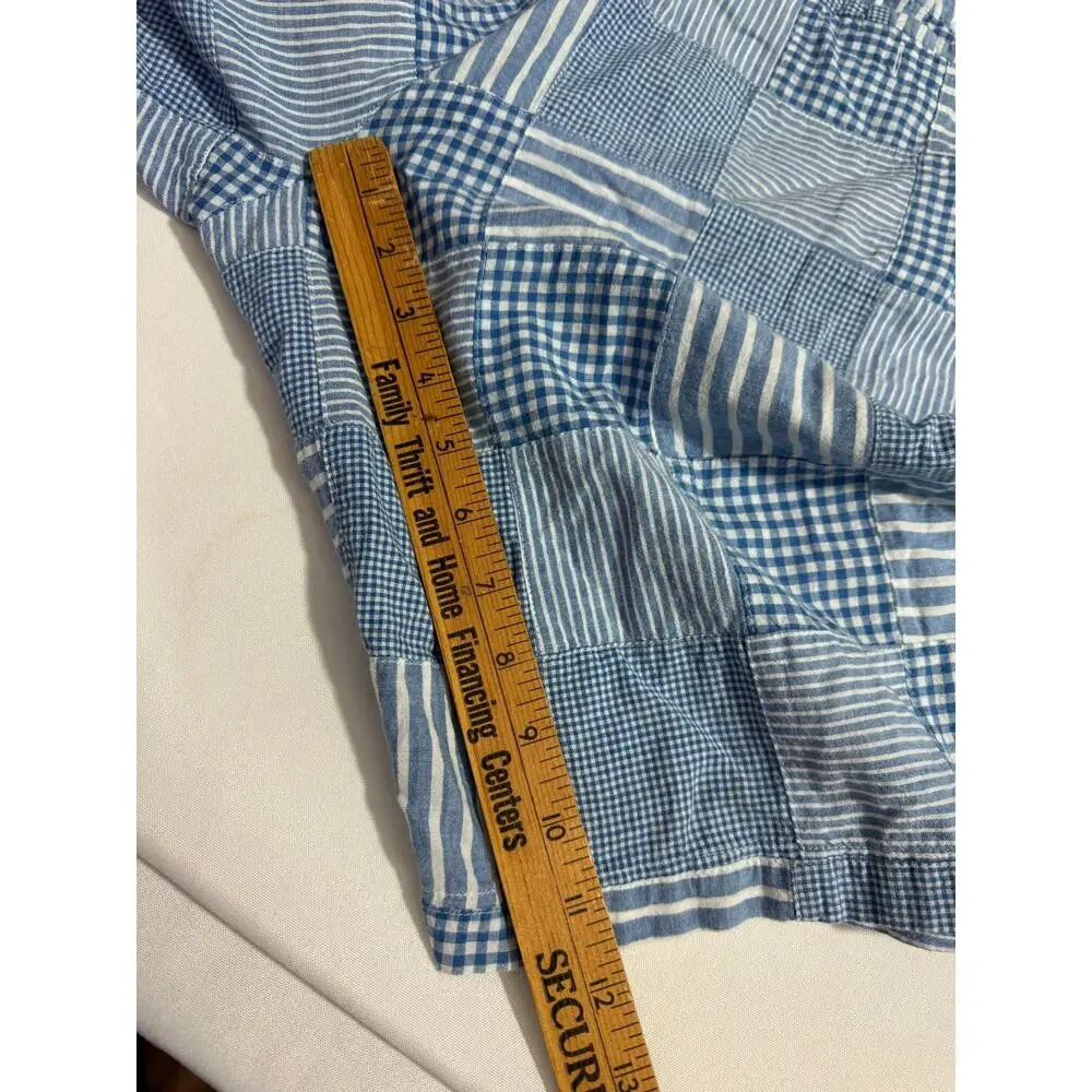 Vintage Siegfried Blue Shorts with Checker Sewn Patches - Men's Size 36